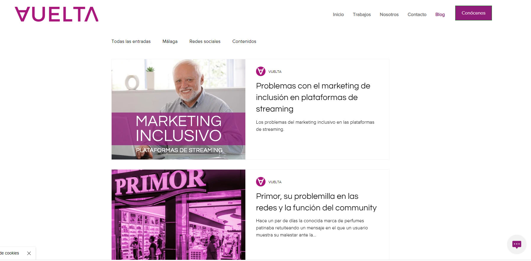 Buscador blog - VUELTA l Blog sobre marketing. en Bitakoras