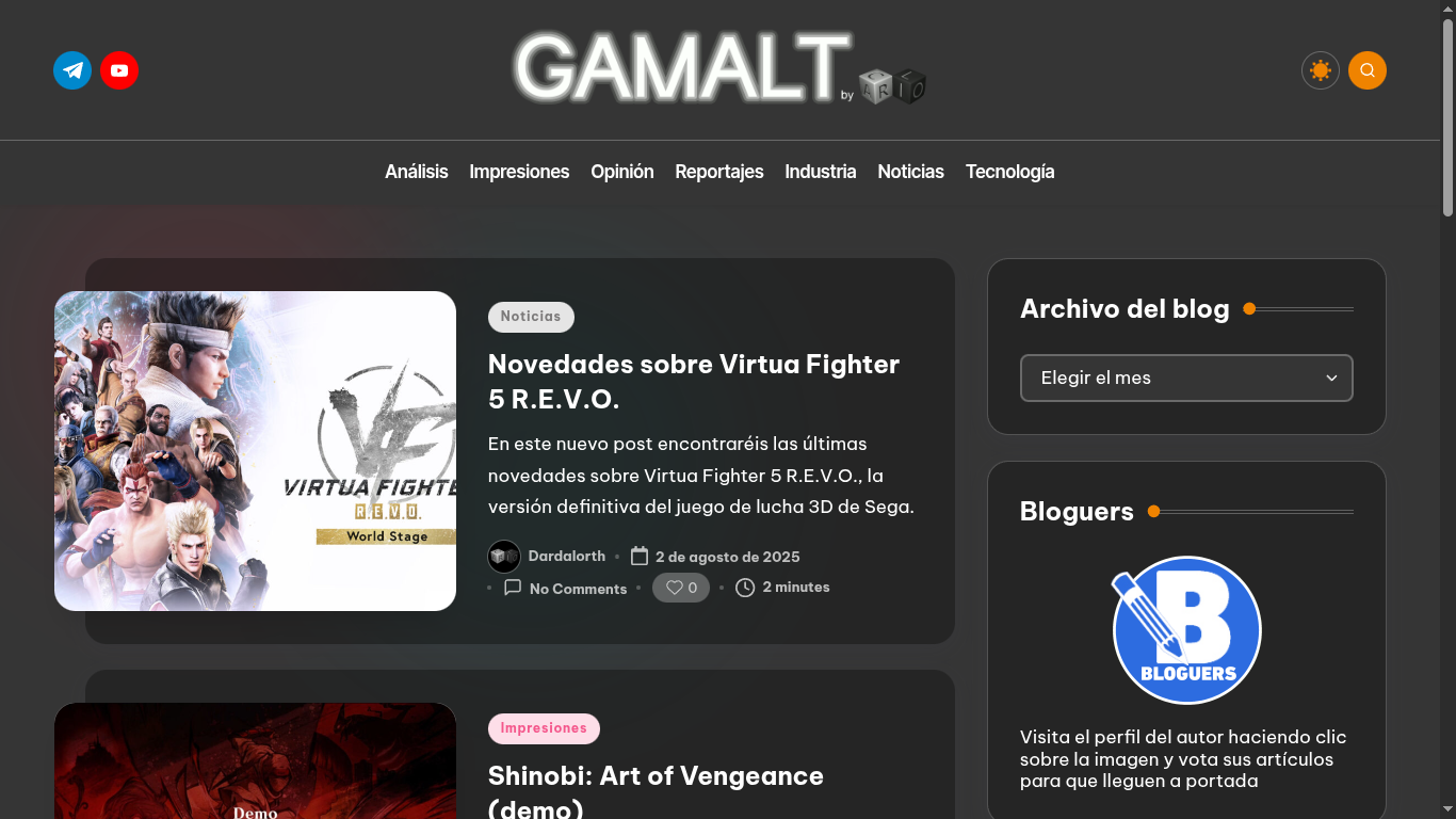 Buscador blog - GAMALT en Bitakoras