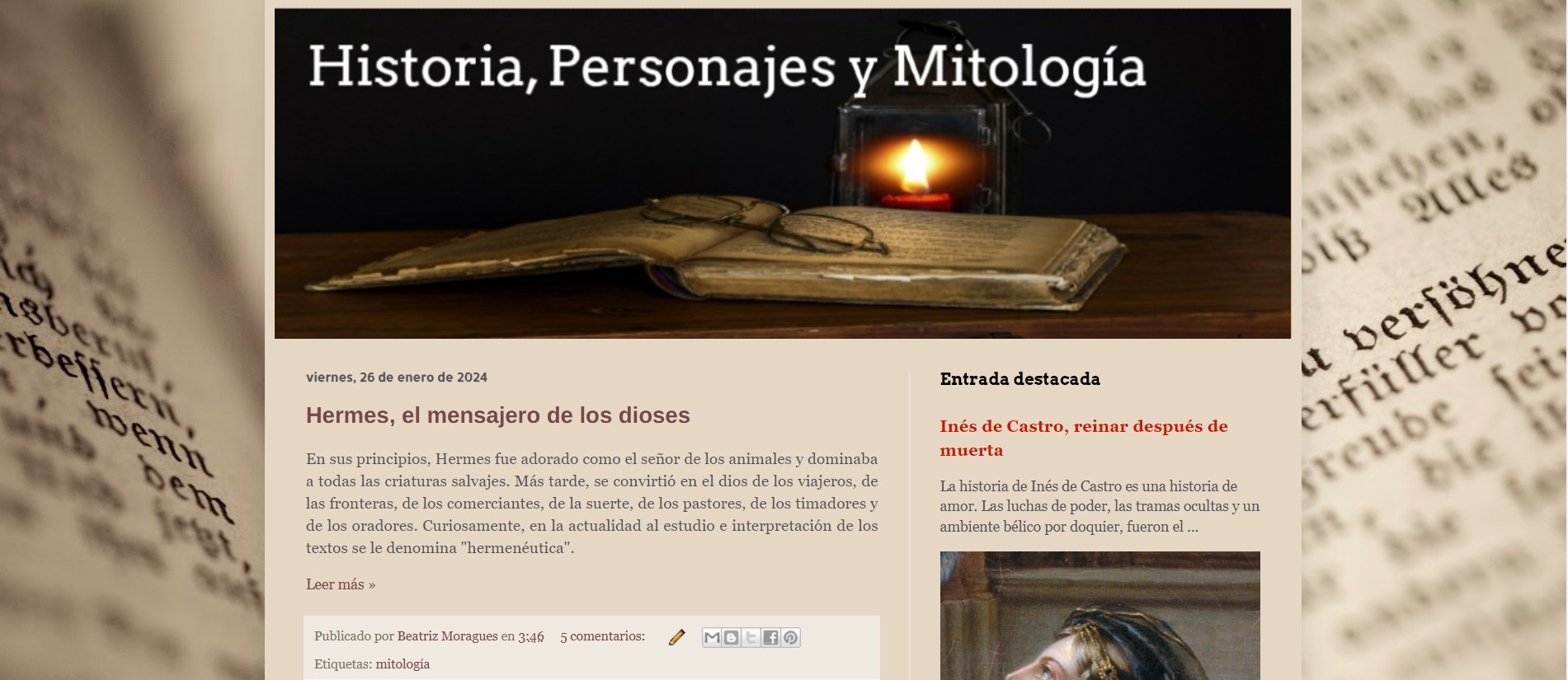 Buscador blog - Historia, Personajes y Mitología en Bitakoras