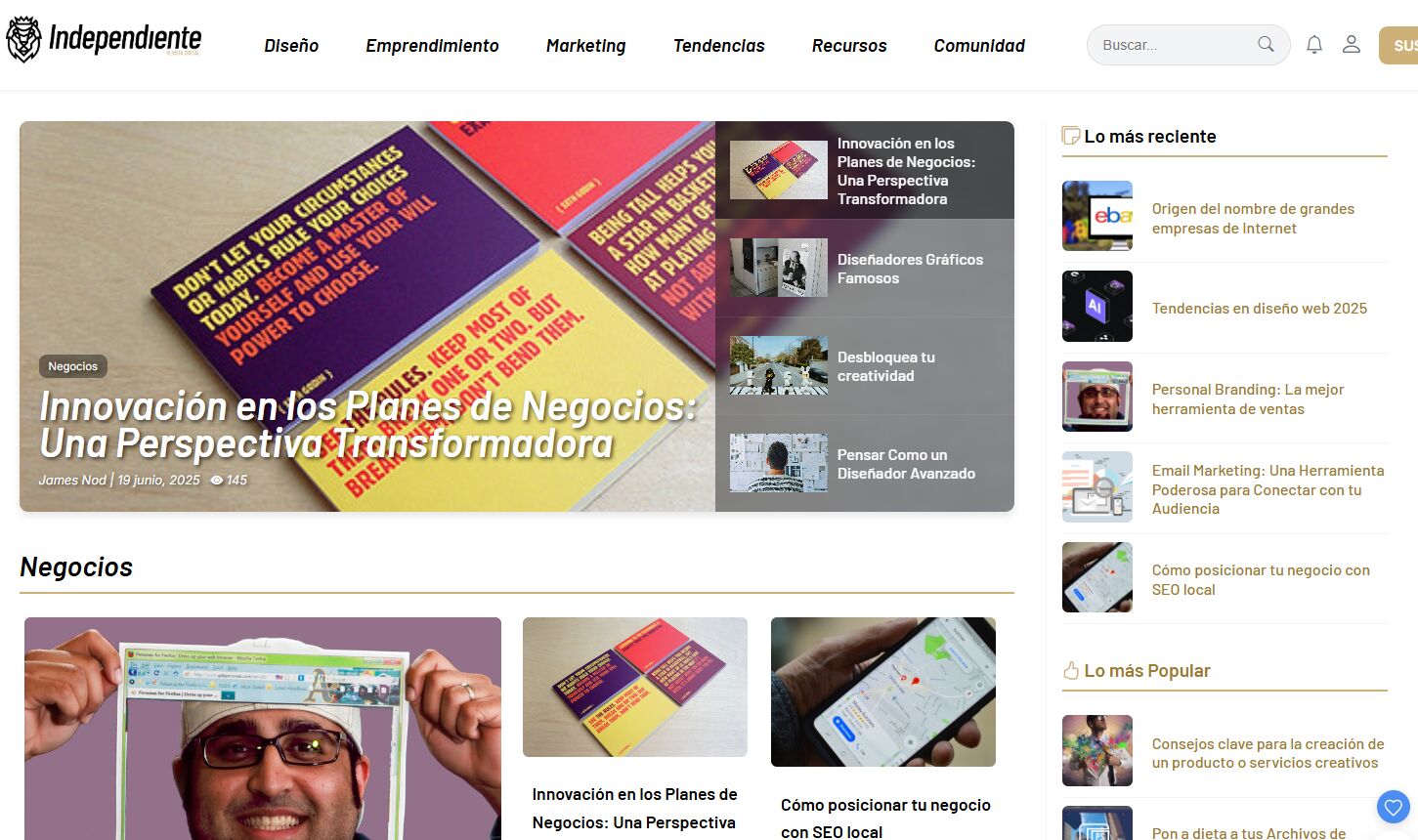 Buscador blog - Independiente Revista Digital en Bitakoras