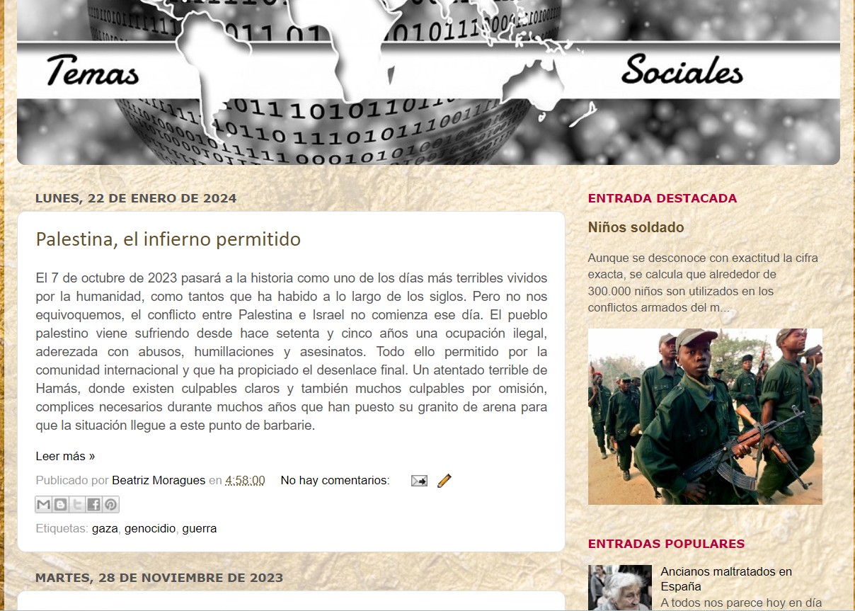 Buscador blog - Temas Sociales en Bitakoras